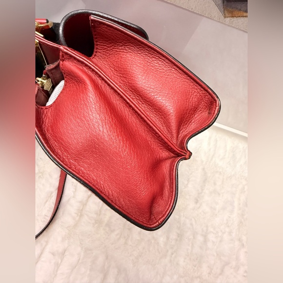 FENDI Demi Jour Red Leather Top Handle Bag - Picture 13 of 16